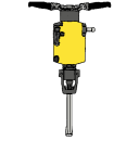 Bergborrmaskin, Atlas Copco RH572E, tryckluft