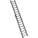 Aluminiumstege, 2-delad 7,0 meter